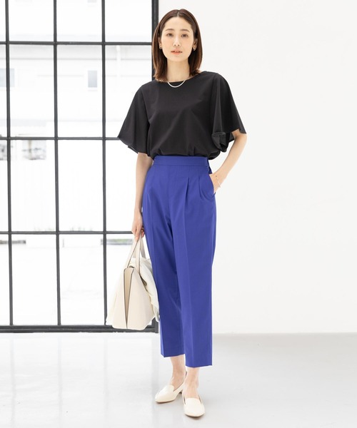 GLOBAL WORK（グローバルワーク）の「ウツクシルエットDRYテーパードパンツ/163446（その他パンツ・レディース・ブラック/ベージュ/ネイビー/カーキ/ブルー系その他/オレンジ/ブルー/グリーン/グレイッシュベージュ/モカ/ピンク/ブルー系その他2/ブラウン・SMALL/MEDIUM/LARGE/X-LARGE/X-SMALL/XX-LARGE）」の18枚目の写真