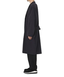 美品　東洋エンタープライズ GOLD / ゴールド ノーカラーロングコートM黒 GOLD 東洋エンタープライズ / ゴールド ： WOOL MELTON SOUVENIR