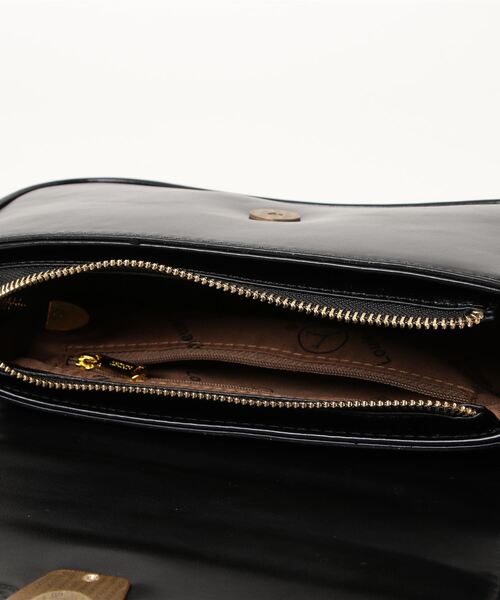 Burner(バーナー)の「【OKUOKU 0909】ベーシック ショルダーバッグ oku-bag-695091013505-46 U(ショルダーバッグ・レディース・ブラウン/ブラック・FREE)」の5枚目の写真