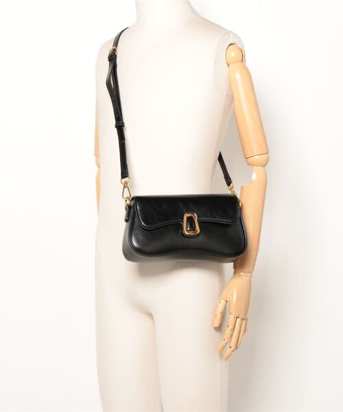 Burner(バーナー)の「【OKUOKU 0909】ベーシック ショルダーバッグ oku-bag-695091013505-46 U(ショルダーバッグ・レディース・ブラウン/ブラック・FREE)」の7枚目の写真