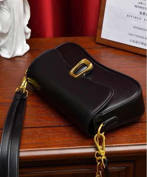Burner(バーナー)の「【OKUOKU 0909】ベーシック ショルダーバッグ oku-bag-695091013505-46 U(ショルダーバッグ・レディース・ブラウン/ブラック・FREE)」の8枚目の写真