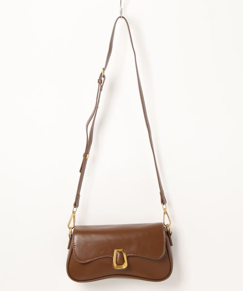 Burner(バーナー)の「【OKUOKU 0909】ベーシック ショルダーバッグ oku-bag-695091013505-46 U(ショルダーバッグ・レディース・ブラウン/ブラック・FREE)」の11枚目の写真