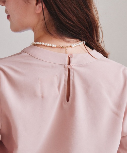 pomiii（ポミー）の「ドロストリボンブラウス（シャツ/ブラウス・レディース・アイボリー/ピンク・FREE）」の10枚目の写真