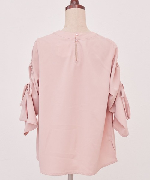 pomiii（ポミー）の「ドロストリボンブラウス（シャツ/ブラウス・レディース・アイボリー/ピンク・FREE）」の17枚目の写真