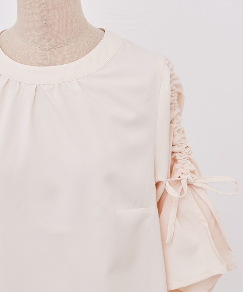 pomiii（ポミー）の「ドロストリボンブラウス（シャツ/ブラウス・レディース・アイボリー/ピンク・FREE）」の12枚目の写真
