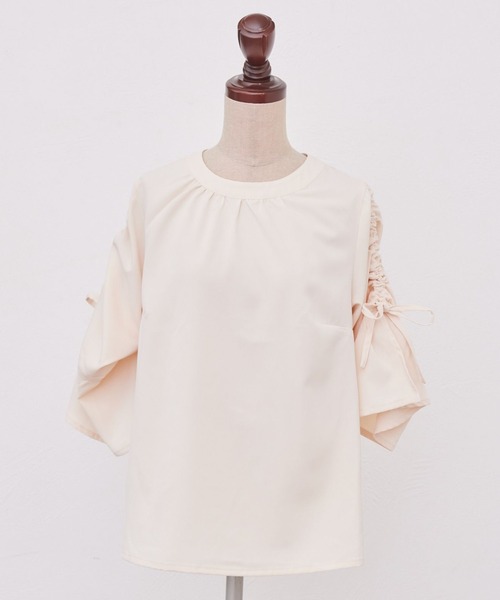 pomiii（ポミー）の「ドロストリボンブラウス（シャツ/ブラウス・レディース・アイボリー/ピンク・FREE）」の19枚目の写真
