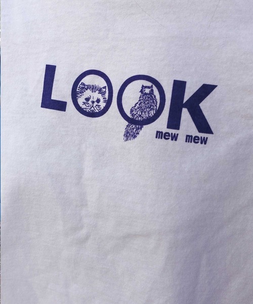 CORNERS(コーナーズ)の「LOOKプリントTシャツ(Tシャツ/カットソー・レディース・オフホワイト/サックスブルー/スミクロ・FREE)」の5枚目の写真