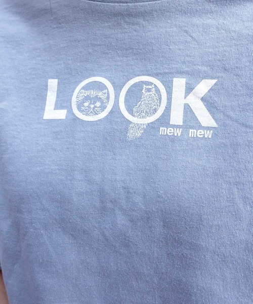CORNERS(コーナーズ)の「LOOKプリントTシャツ(Tシャツ/カットソー・レディース・オフホワイト/サックスブルー/スミクロ・FREE)」の6枚目の写真