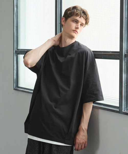 CTHY（シティ）の「ポンチ＆クールマックスビッグシルエットタック入りTシャツ（Tシャツ/カットソー・メンズ・ホワイト/ライトグレー/ブラック/チャコール/グリーン/グレー系/ライトグレー系/ホワイト系/ブラック系・S/XL/L/M）」の5枚目の写真