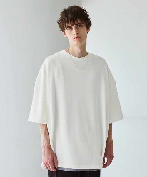 CTHY（シティ）の「ポンチ＆クールマックスビッグシルエットタック入りTシャツ（Tシャツ/カットソー・メンズ・ホワイト/ライトグレー/ブラック/チャコール/グリーン/グレー系/ライトグレー系/ホワイト系/ブラック系・S/XL/L/M）」の15枚目の写真