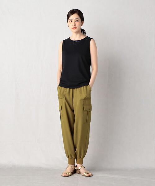 Comme　Ca　Mature（コムサマチュア）の「スパンコール付き　タンクトップ（タンクトップ・レディース・ブラック/グレイッシュベージュ/オフホワイト・MEDIUM/LARGE）」の5枚目の写真