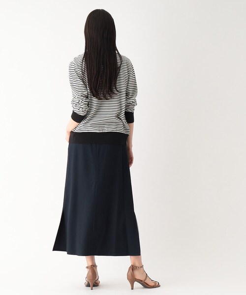 OPAQUE.CLIP（オペークドットクリップ）の「◆セットアップ対応　落ち感ロングフレアスカート【洗える】（スカート・レディース・ネイビー/レンガ/ライトベージュ・36/38/40）」の14枚目の写真