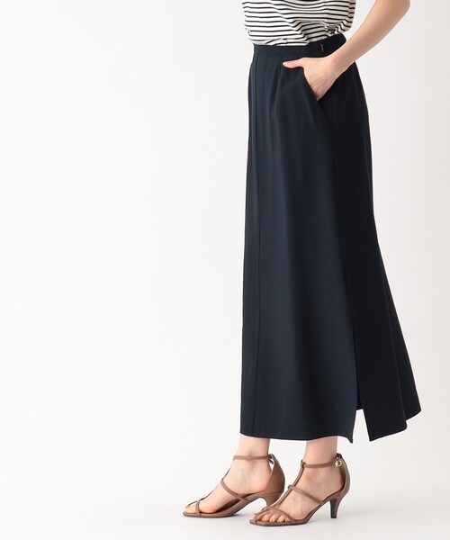 OPAQUE.CLIP（オペークドットクリップ）の「◆セットアップ対応　落ち感ロングフレアスカート【洗える】（スカート・レディース・ネイビー/レンガ/ライトベージュ・36/38/40）」の16枚目の写真