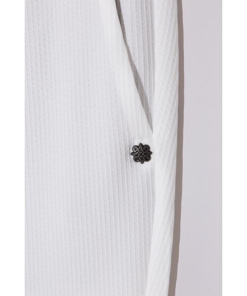 ○★新品未使用　St ANDREWS　サッカーストライプストレッチパンツ　M　白 ○☆新品未使用 St ANDREWS サッカーストライプストレッチパンツ