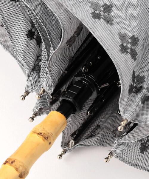 エンブロイダリーバンブーハンドルパラソル/日傘