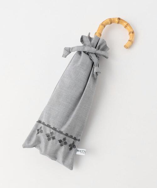 エンブロイダリーバンブーハンドルパラソル/日傘