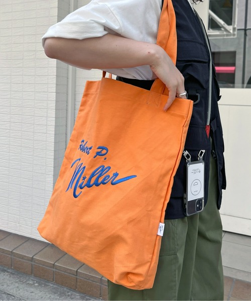 MILLER（ミラー）の「Millerロゴ刺繍トートバッグ（トートバッグ・レディース・ブルー/オレンジ/アイボリー/グリーン/ブラウン・FREE）」の12枚目の写真