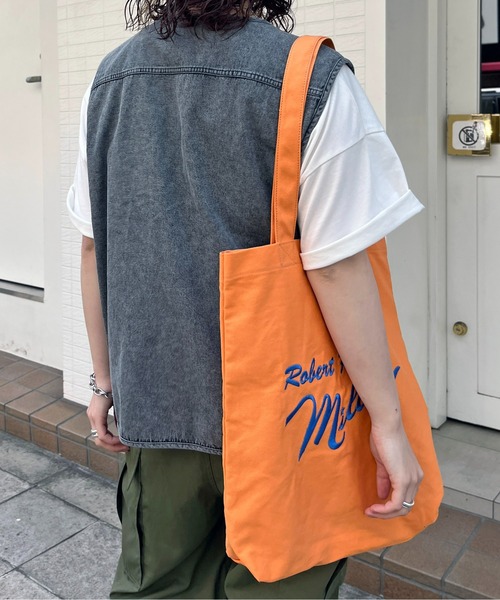 MILLER（ミラー）の「Millerロゴ刺繍トートバッグ（トートバッグ・レディース・ブルー/オレンジ/アイボリー/グリーン/ブラウン・FREE）」の13枚目の写真