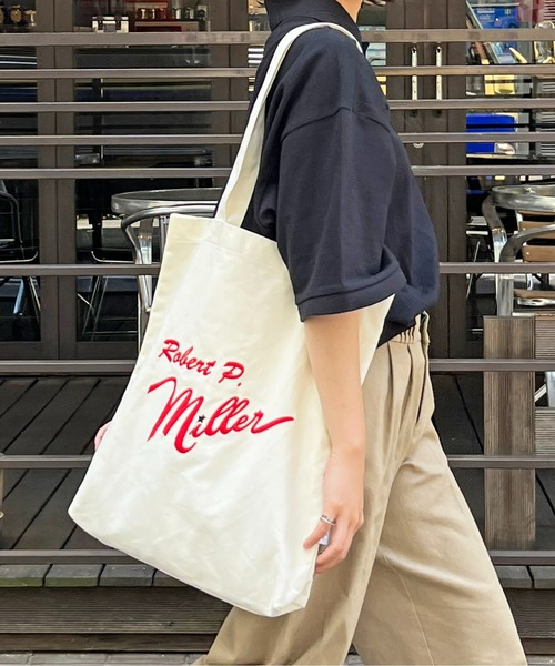 MILLER（ミラー）の「Millerロゴ刺繍トートバッグ（トートバッグ・レディース・ブルー/オレンジ/アイボリー/グリーン/ブラウン・FREE）」の22枚目の写真