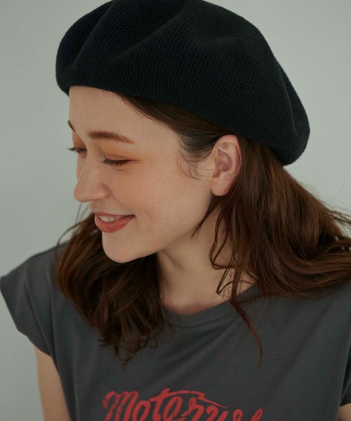 fifth（フィフス）の「ベレー帽（ハット・レディース・ベージュ/ブラック・FREE）」の2枚目の写真