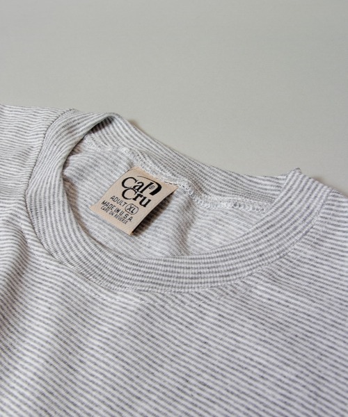 CalCru（カルクルー）の「WEB限定 Cal Cru/カルクルー Adult 1/16 microstripe-TEE（Tシャツ/カットソー・メンズ・ネイビー/ホワイト/ブラック・L/XL）」の6枚目の写真