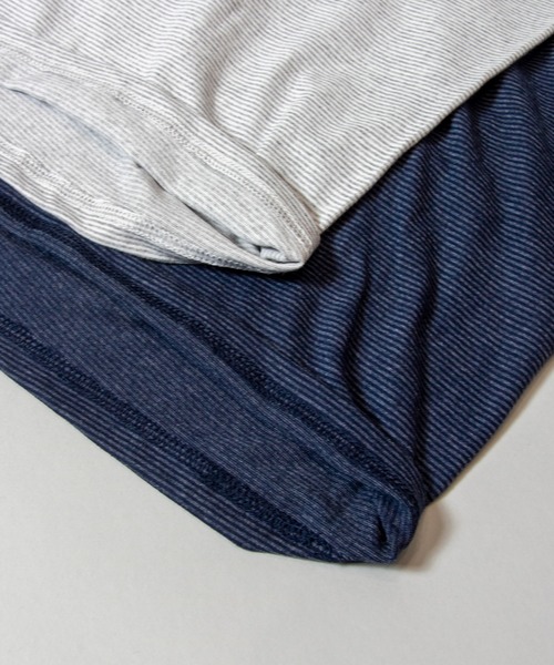 CalCru（カルクルー）の「WEB限定 Cal Cru/カルクルー Adult 1/16 microstripe-TEE（Tシャツ/カットソー・メンズ・ネイビー/ホワイト/ブラック・L/XL）」の8枚目の写真