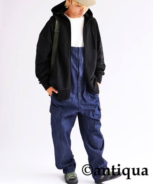 antiqua（アンティカ）の「ナイロンライン裏毛パーカー（パーカー・レディース・杢グレー/ブラック・FREE）」の18枚目の写真