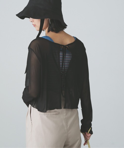 FREE'S MART（フリーズマート）の「◆前後2Wayチェールシアーカーディガン（カーディガン/ボレロ・レディース・ブルー/ホワイト/ブラック・FREE）」の11枚目の写真