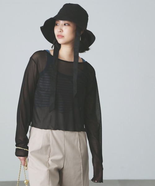 FREE'S MART（フリーズマート）の「◆前後2Wayチェールシアーカーディガン（カーディガン/ボレロ・レディース・ブルー/ホワイト/ブラック・FREE）」の10枚目の写真