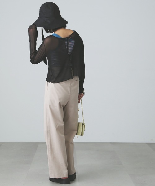 FREE'S MART（フリーズマート）の「◆前後2Wayチェールシアーカーディガン（カーディガン/ボレロ・レディース・ブルー/ホワイト/ブラック・FREE）」の14枚目の写真