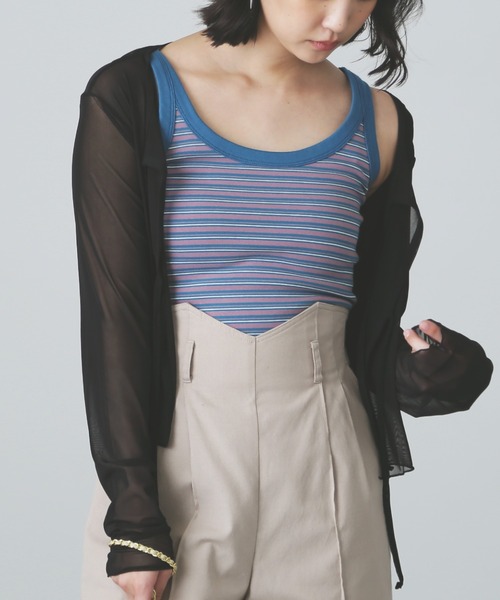 FREE'S MART（フリーズマート）の「◆前後2Wayチェールシアーカーディガン（カーディガン/ボレロ・レディース・ブルー/ホワイト/ブラック・FREE）」の16枚目の写真