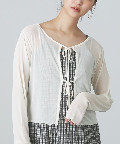 FREE'S MART（フリーズマート）の「◆前後2Wayチェールシアーカーディガン（カーディガン/ボレロ・レディース・ブルー/ホワイト/ブラック・FREE）」の17枚目の写真