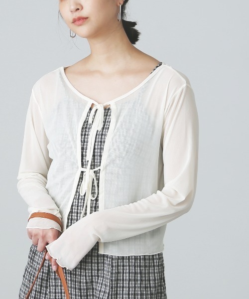 FREE'S MART（フリーズマート）の「◆前後2Wayチェールシアーカーディガン（カーディガン/ボレロ・レディース・ブルー/ホワイト/ブラック・FREE）」の18枚目の写真