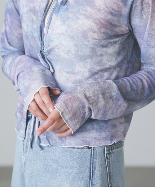 FREE'S MART（フリーズマート）の「◆前後2Wayチェールシアーカーディガン（カーディガン/ボレロ・レディース・ブルー/ホワイト/ブラック・FREE）」の8枚目の写真