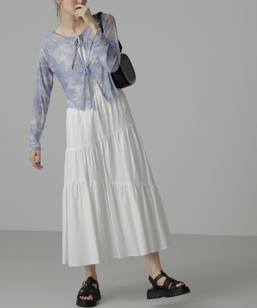 FREE'S MART（フリーズマート）の「◆前後2Wayチェールシアーカーディガン（カーディガン/ボレロ・レディース・ブルー/ホワイト/ブラック・FREE）」の5枚目の写真