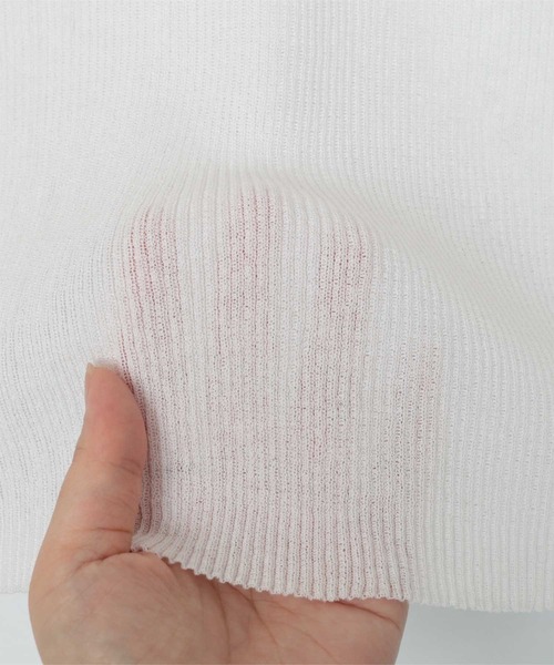 miette（ミエット）の「イニシャル刺繍ロングスリーブトップス（ニット/セーター・レディース・ホワイト/レッド/ネイビー・FREE）」の5枚目の写真