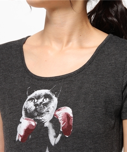 OUTLET（アウトレット）の「【CIAOPANIC TYPY】USA CAT Tee（Tシャツ/カットソー・レディース・ブラック・FREE）」の5枚目の写真