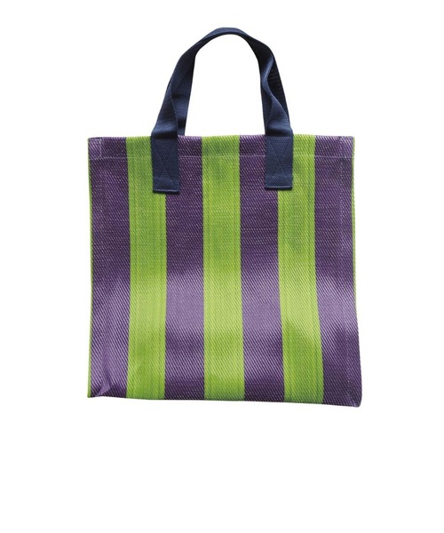LILA&FLEUR（リラアンドフルール）の「Box Tote Bag（トートバッグ・レディース・ブルー系/ホワイト×イエロー/グリーン系2/ホワイト×パープル/グリーン系1/ホワイト×グリーン/グレー×ピンク・ONE SIZE）」の5枚目の写真