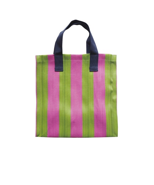 LILA&FLEUR（リラアンドフルール）の「Box Tote Bag（トートバッグ・レディース・ブルー系/ホワイト×イエロー/グリーン系2/ホワイト×パープル/グリーン系1/ホワイト×グリーン/グレー×ピンク・ONE SIZE）」の6枚目の写真