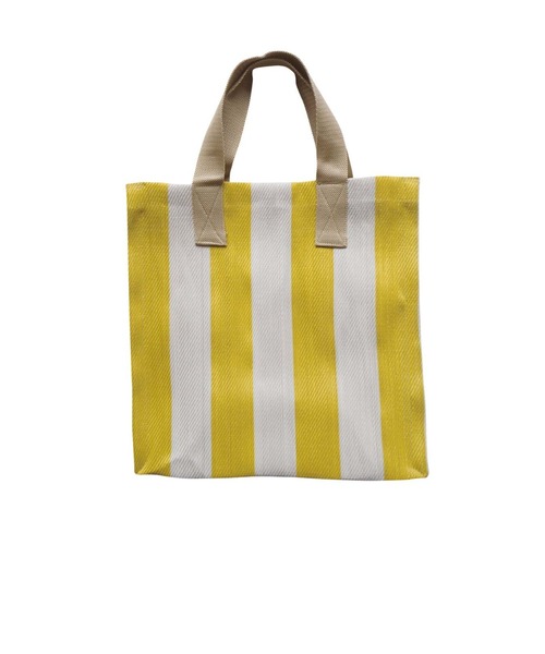 LILA&FLEUR（リラアンドフルール）の「Box Tote Bag（トートバッグ・レディース・ブルー系/ホワイト×イエロー/グリーン系2/ホワイト×パープル/グリーン系1/ホワイト×グリーン/グレー×ピンク・ONE SIZE）」の3枚目の写真