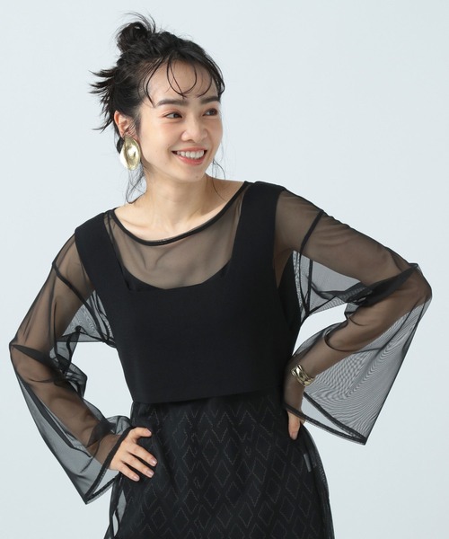 BAYFLOW（ベイフロー）の「２WAYニットビスチェ（ベスト・レディース・オフホワイト/ロイヤルブルー/ブラック・FREE）」の17枚目の写真