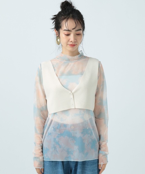 BAYFLOW（ベイフロー）の「２WAYニットビスチェ（ベスト・レディース・オフホワイト/ロイヤルブルー/ブラック・FREE）」の16枚目の写真