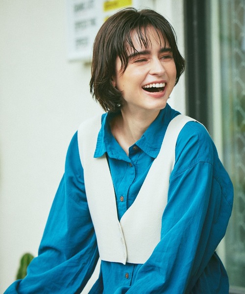 BAYFLOW（ベイフロー）の「２WAYニットビスチェ（ベスト・レディース・オフホワイト/ロイヤルブルー/ブラック・FREE）」の5枚目の写真