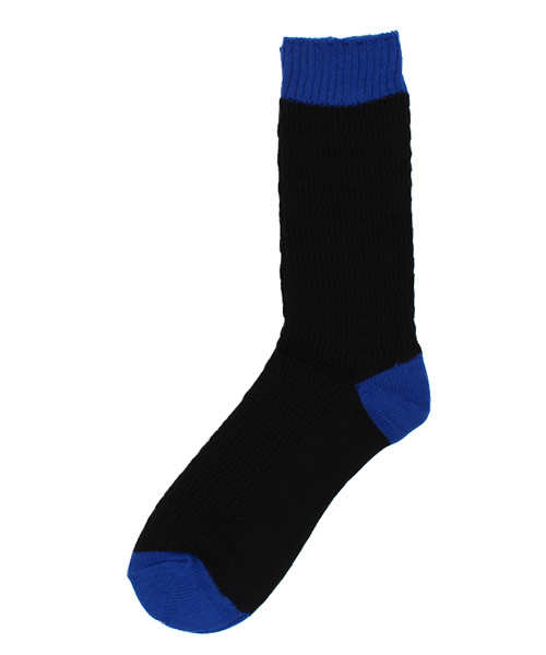 BEAMS（ビームス）の「BEAMS / リンクス 切替 クルーソックス（ソックス/靴下・メンズ・ホワイト/グレー/ブラック/ネイビー・ONE SIZE）」の2枚目の写真