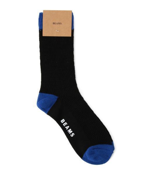 BEAMS（ビームス）の「BEAMS / リンクス 切替 クルーソックス（ソックス/靴下・メンズ・ホワイト/グレー/ブラック/ネイビー・ONE SIZE）」の18枚目の写真