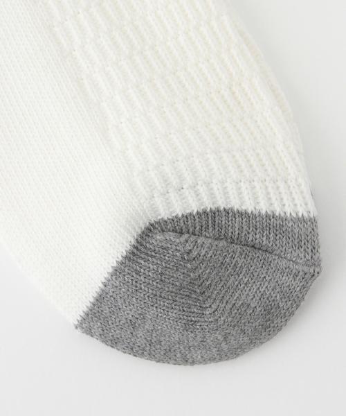 BEAMS（ビームス）の「BEAMS / リンクス 切替 クルーソックス（ソックス/靴下・メンズ・ホワイト/グレー/ブラック/ネイビー・ONE SIZE）」の20枚目の写真