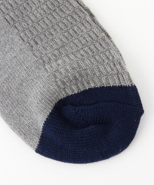 BEAMS（ビームス）の「BEAMS / リンクス 切替 クルーソックス（ソックス/靴下・メンズ・ホワイト/グレー/ブラック/ネイビー・ONE SIZE）」の14枚目の写真