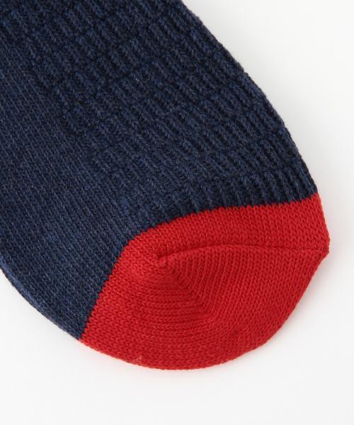 BEAMS（ビームス）の「BEAMS / リンクス 切替 クルーソックス（ソックス/靴下・メンズ・ホワイト/グレー/ブラック/ネイビー・ONE SIZE）」の10枚目の写真