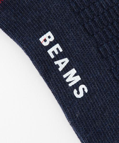 BEAMS（ビームス）の「BEAMS / リンクス 切替 クルーソックス（ソックス/靴下・メンズ・ホワイト/グレー/ブラック/ネイビー・ONE SIZE）」の11枚目の写真