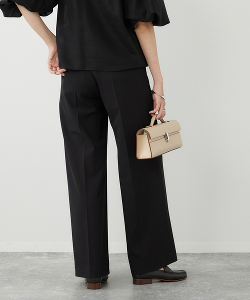 【新品】Plage プラージュ チノワイドパンツ 紺 plage（プラージュ）の「CHINO ワイド テーパード パンツ